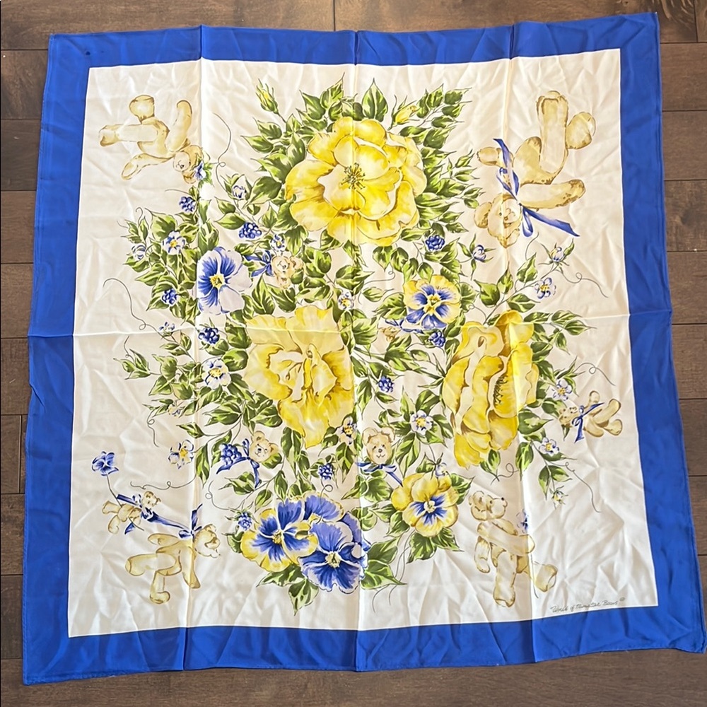 World of miniature Bears silk scarf